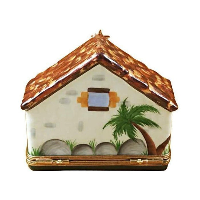 Painted details on the Large Nativity Holiday Limoges box, French art in miniature