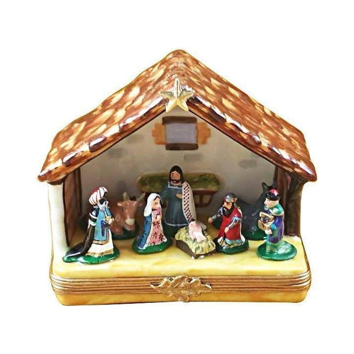 Limoges Boutique presents the Rochard Large Nativity Holiday, a genuine Limoges box painted by hand in France