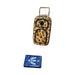 Leopard luggage with passport Limoges box - white background