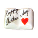 Happy Mother's Day! porcelain goodie trinket, open book shape, 5/8 inch wide, with a red heart