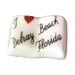 I Love Delray Beach, Florida porcelain goodie trinket, open book shape, 5/8 inch wide, with a red heart
