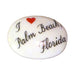 I Love Palm Beach, Florida porcelain goodie trinket, oval shape, 1 inch wide, with a red heart