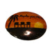 Naples Pier, Florida Sunset hand-painted porcelain goodie trinket, oval, 1 1/2 inches wide