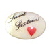 Sweet Sixteen! porcelain goodie trinket, oval shape, 1 inch wide, with a red heart