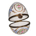 Light Blue Floral Egg for Elegant Gifting Porcelain Limoges egg French Trinket Box