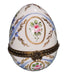 Light Blue Floral Egg for Elegant Gifting Porcelain Limoges egg French Trinket Box