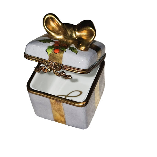 Light Blue Holiday Box for Festive Gifting Porcelain Limoges xmas christmas theme French Trinket Box