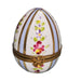Light Blue Floral Egg for Home Decor Porcelain Limoges egg French Trinket Box
