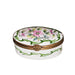 Light Pink Floral Box for Home Decor Porcelain Limoges Round French Trinket Box