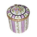 Light Purple Floral Limoges Box for Elegant Gifts Porcelain Limoges Round French Trinket Box