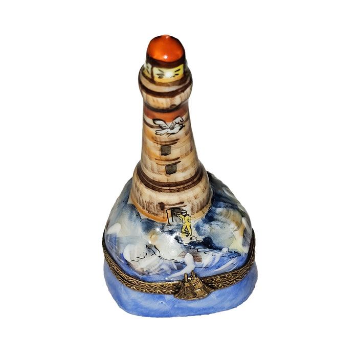 Lighthouse Box for Collectors Porcelain Limoges Travel Monuments Beach Ocean French Trinket Box