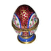 Maroon Egg for Elegant Collectors Porcelain Limoges egg French Trinket Box