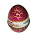Maroon Floral Egg for Collectors Porcelain Limoges egg French Trinket Box