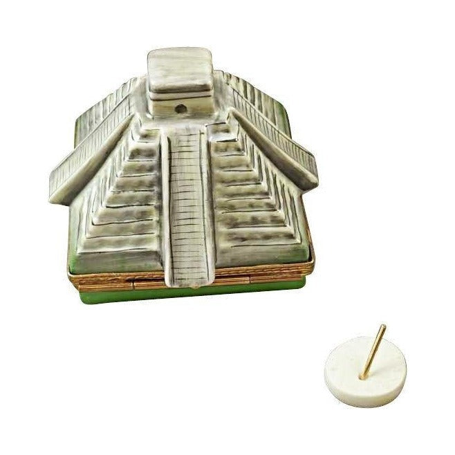 The Mayan Pyramid Removable Sundial, a Limoges keepsake with true French charm