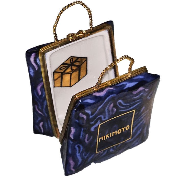 Mikimoto Treasure Box Elegance Porcelain Limoges bag purse French Trinket Box