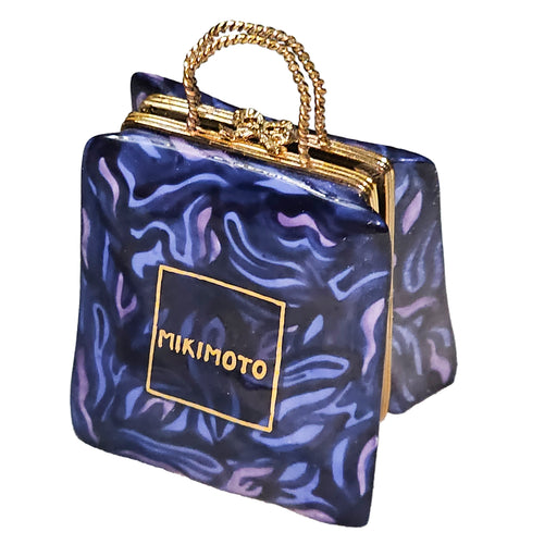 Mikimoto Treasure Box Elegance Porcelain Limoges bag purse French Trinket Box