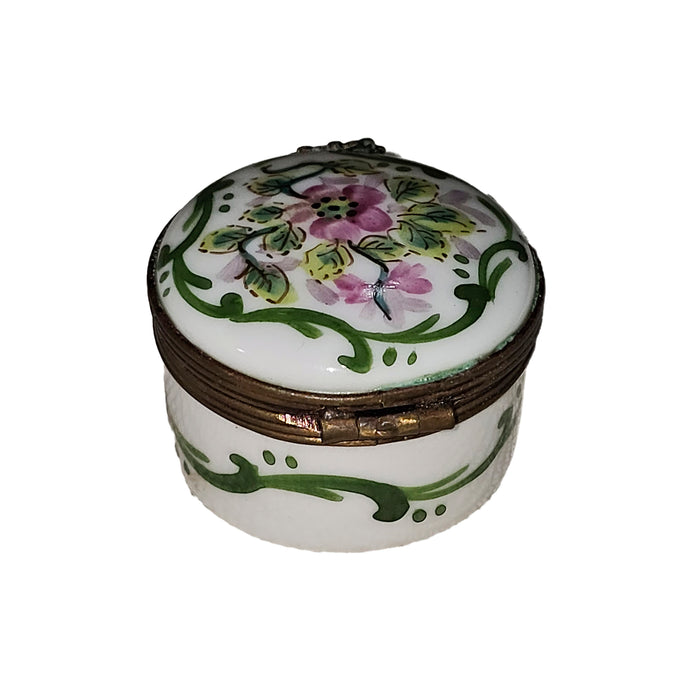 Floral Elegance for Collectors Porcelain Limoges Round French Trinket Box