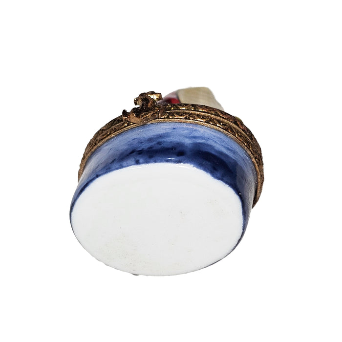 Miniature Sailboat Treasure Box for Nautical Collectors Porcelain Limoges boat French Trinket Box