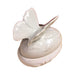 The white butterfly Limoges box shown from another side