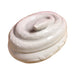Side view of the coiled snake Limoges box, white porcelain with a lift-off lid