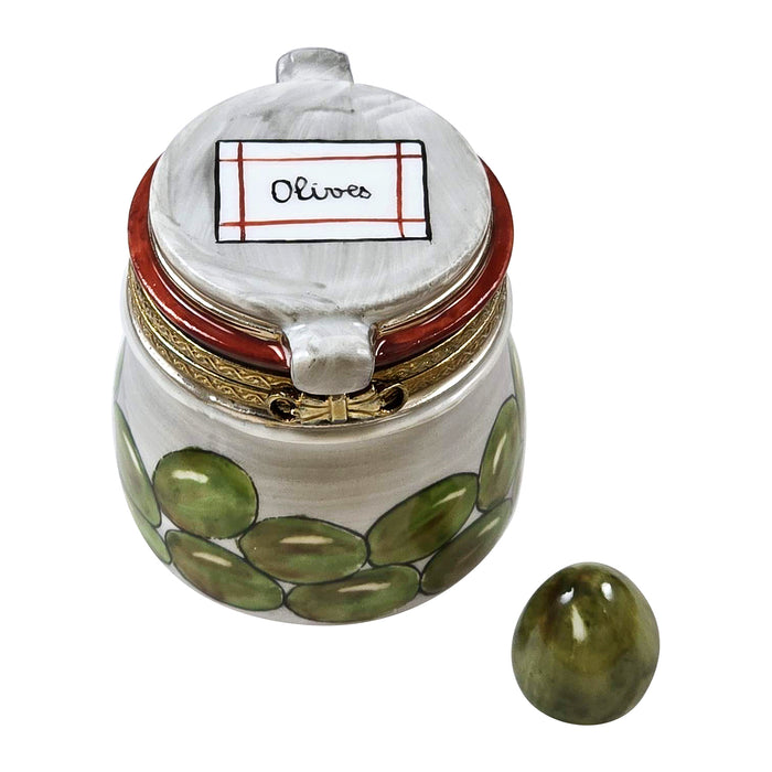 Olives in Jar for Home Decor Porcelain Limoges food French Trinket Box