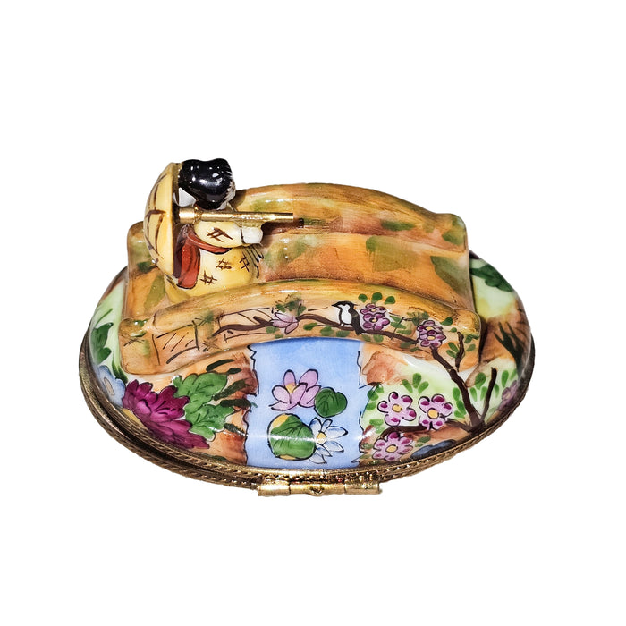 Oriental Woman Limoges Box for Collectors Porcelain Limoges travel world French Trinket Box