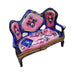 Limoges Boutique presents the Blue Love Seat, a genuine Limoges box painted by hand in France
