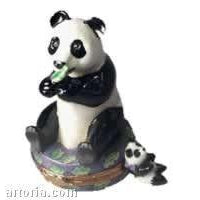 Giant Panda Bear Limoges Box Figurine - Limoges Box Boutique
