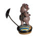 Pig in leopard bathing suit Limoges box - white background