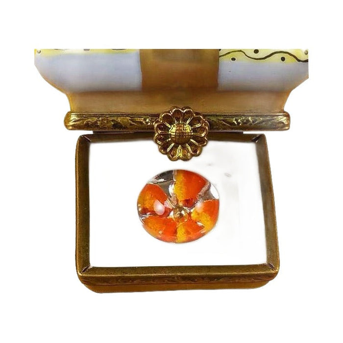Gift idea for someone who loves France: Pillow with Flowers Limoges box