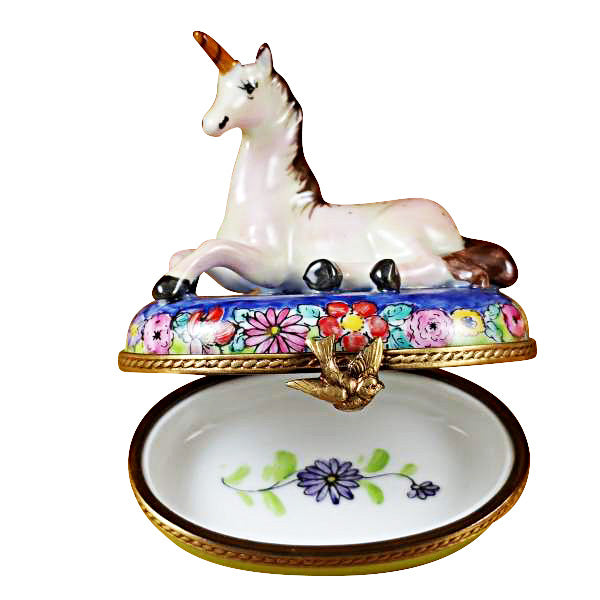 Rochard Porcelain Unicorn Figurines Hand-Painted Limoges Box Porcelain Limoges spiritual Fairy Tale travel baby myth French Trinket Box