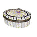Purple Flowered Elegance Box for Home Decor Porcelain Limoges Round French Trinket Box