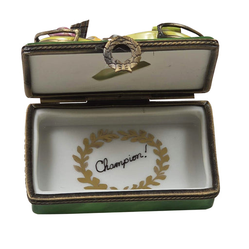 Race Cars Limoges Box for Racing Fans Porcelain Limoges sports vehicle French Trinket Box