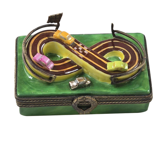 Race Cars Limoges Box for Racing Fans Porcelain Limoges sports vehicle French Trinket Box