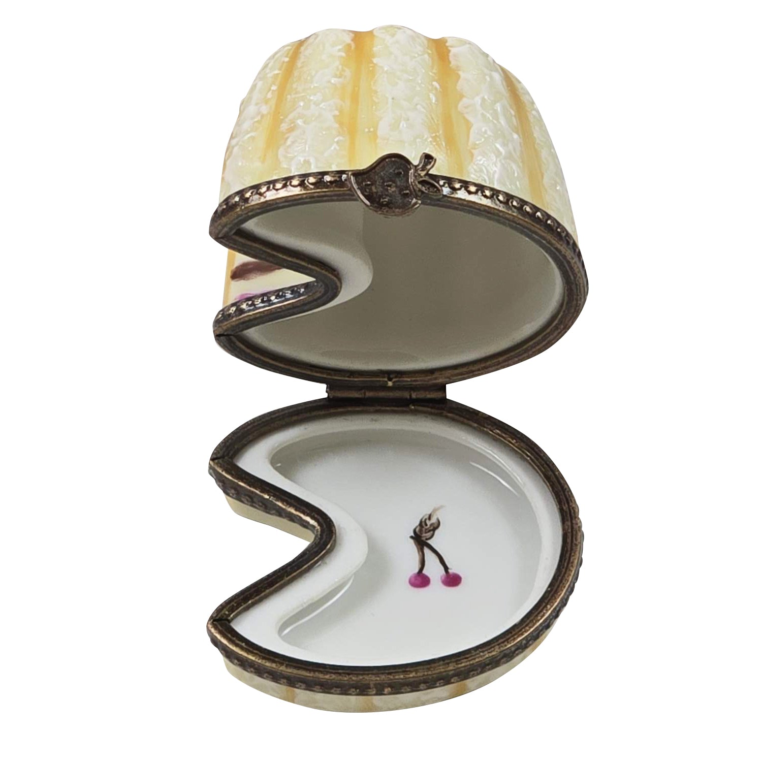 Raspberry Layered Angel Cake Limoges Box – Hand-Painted French