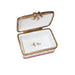 Red Floral Elegance Box for Collectors Porcelain Limoges Square French Trinket Box
