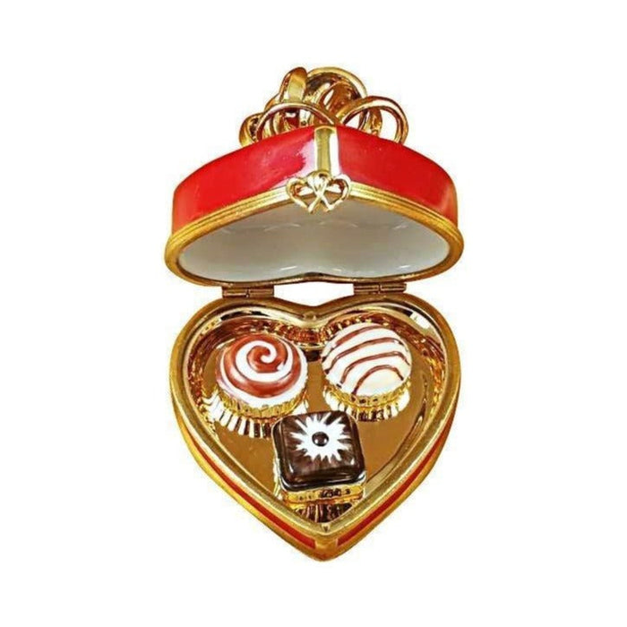 The Red Heart Gold Bow Truffle, a Limoges keepsake with true French charm
