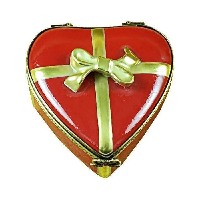 Limoges Boutique presents the Rochard Red Heart Chocolates, a genuine Limoges box painted by hand in France