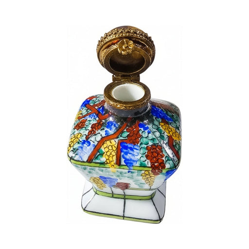The painter's artistry shows on this Colorful Square Hourglass Shaped Limoges box