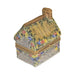 Painted details on the Yellow Cottage House Limoges box, French art in miniature