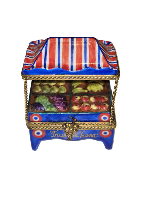 Blue Fruit Stand Authentic Limoges Box