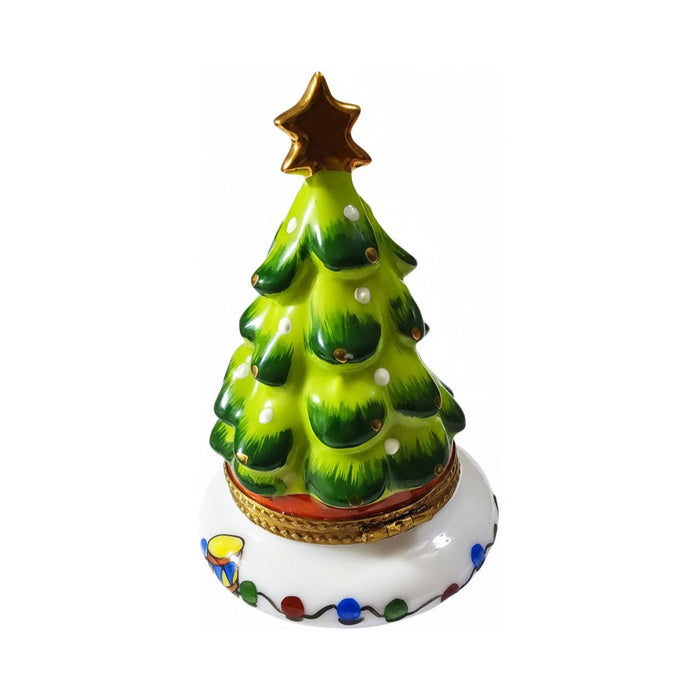 The painter's artistry shows on this Christmas Tree with Doll Inside 4.25 Limoges box