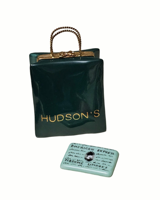 Hudson's Shopping Delight Box for Collectors Porcelain Limoges Bag purse fashion French Trinket Box
