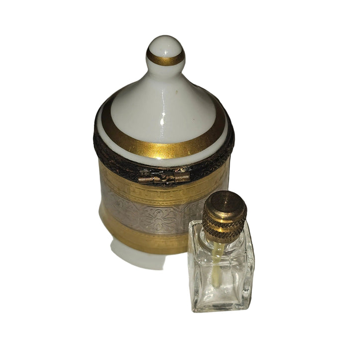 Every brushstroke by hand on the Gold Perfume Limoges box from France