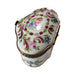 Fine art lovers will admire this Shaped with Pink Flowers Limoges box