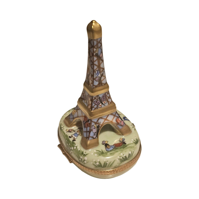 White Eiffel Tower with Balloons Limoges box, an heirloom-quality piece for collectors