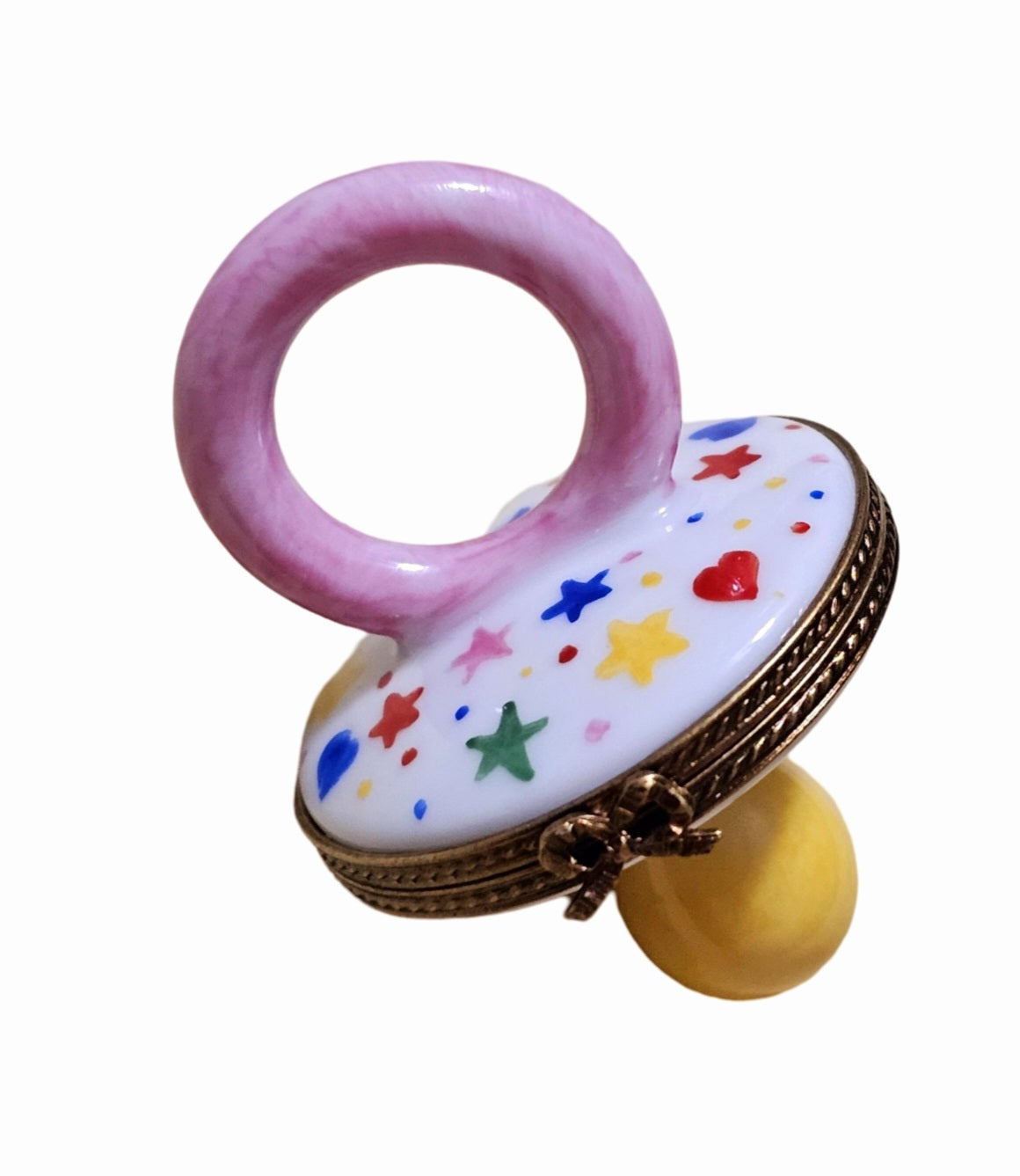 Colorful Star Baby Pacifier – Authentic Limoges Porcelain