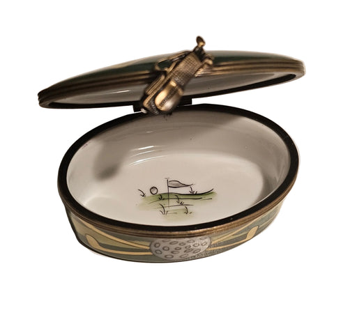 Oval Green Golf for Enthusiasts | Limoges Box Authentic Limoges Box