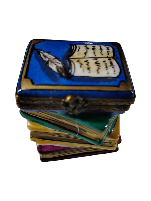 Stack of Books Limoges Box for Book Lovers Authentic Limoges Box