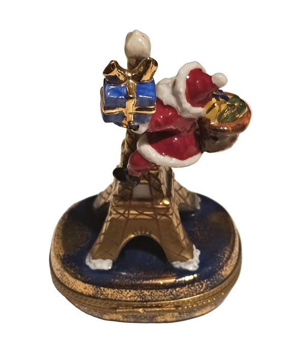 Santa on Eiffel Tower Christmas Rochard Limoges Box
